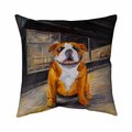 Fondo 26 x 26 in. Smiling Bulldog-Double Sided Print Indoor Pillow FO2775300